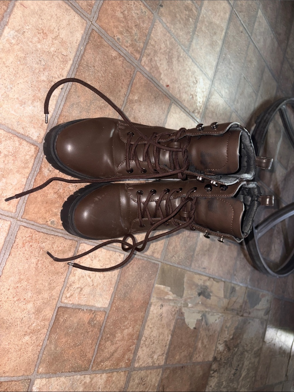 Steve Madden Brown Women's Lace-Up Heeled Boots